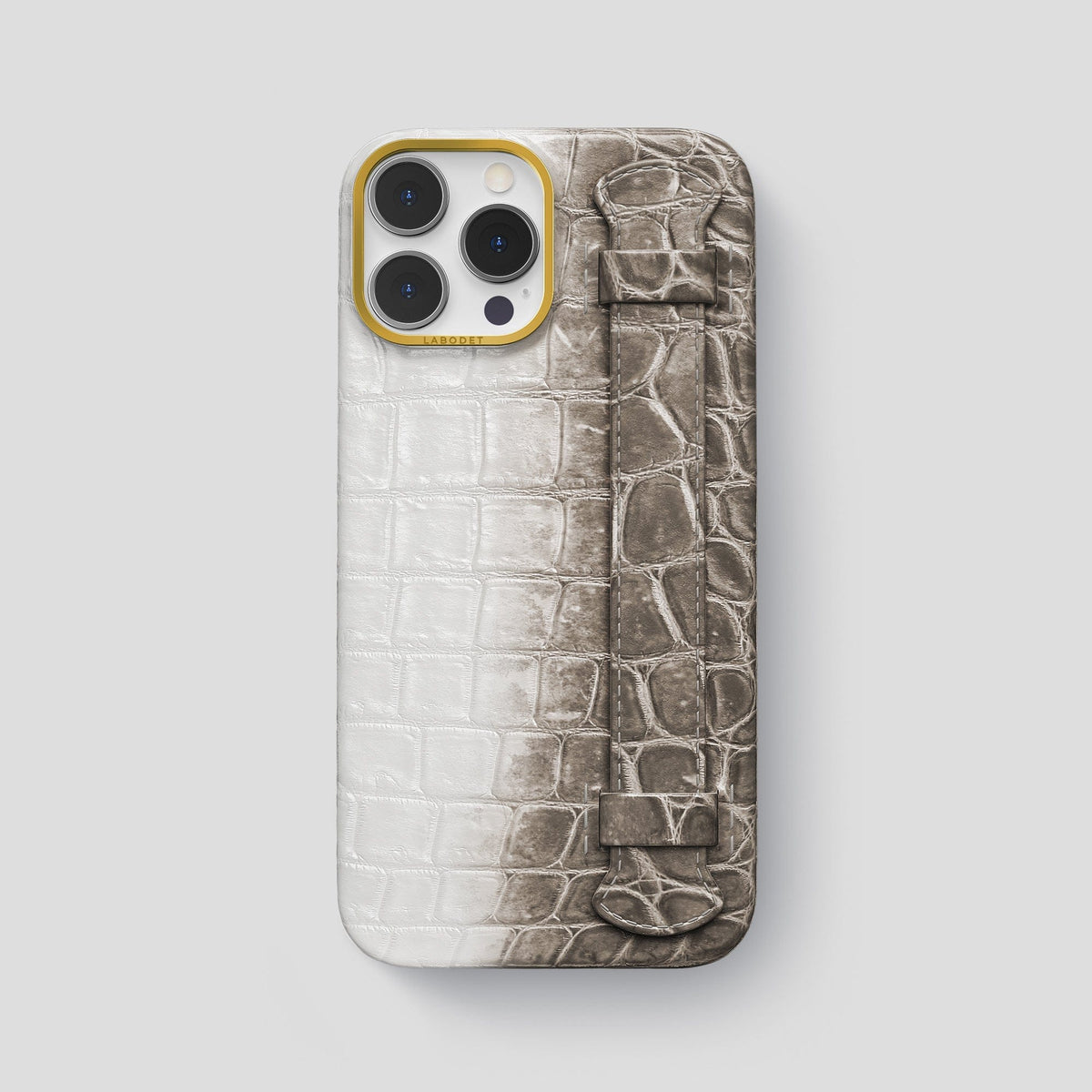 Dark iPhone 13 Pro Max Himalaya Strap Case with Gold Metal -1 | Dark-Gold