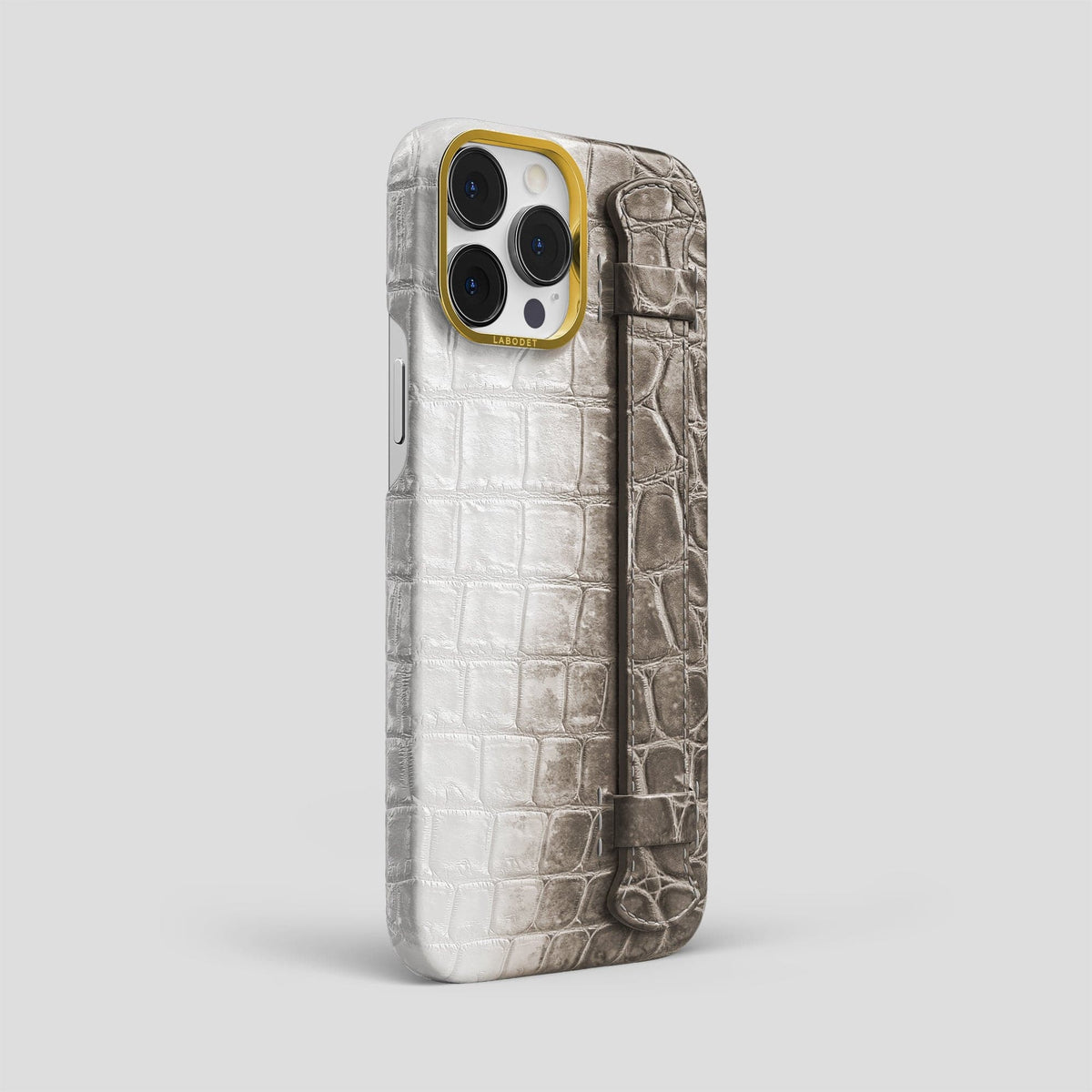 Dark iPhone 13 Pro Max Himalaya Strap Case with Gold Metal -2 | Dark-Gold