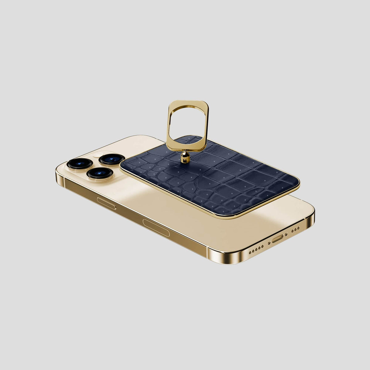 Deep-Blue-Sea MagSafe Ring iPhone 13 Pro with Gold Metal -4 | Deep-Blue-Sea-Gold
