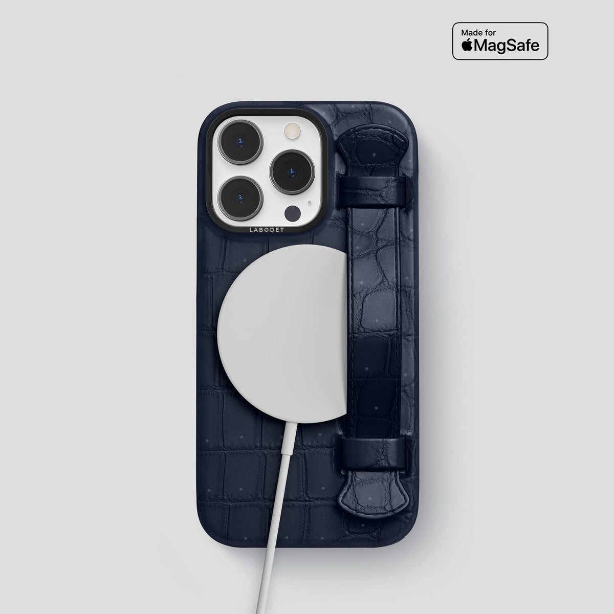 Deep-Blue-Sea iPhone 13 Pro Strap Case with Black Metal -5 | Deep-Blue-Sea-Black