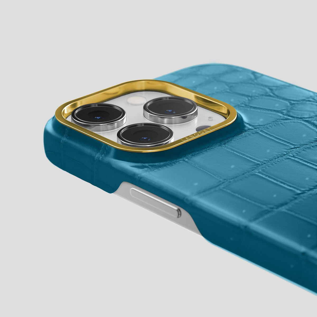 Duck-Blue iPhone 13 Pro Classic Case with Gold Metal -6 | Duck-Blue-Gold