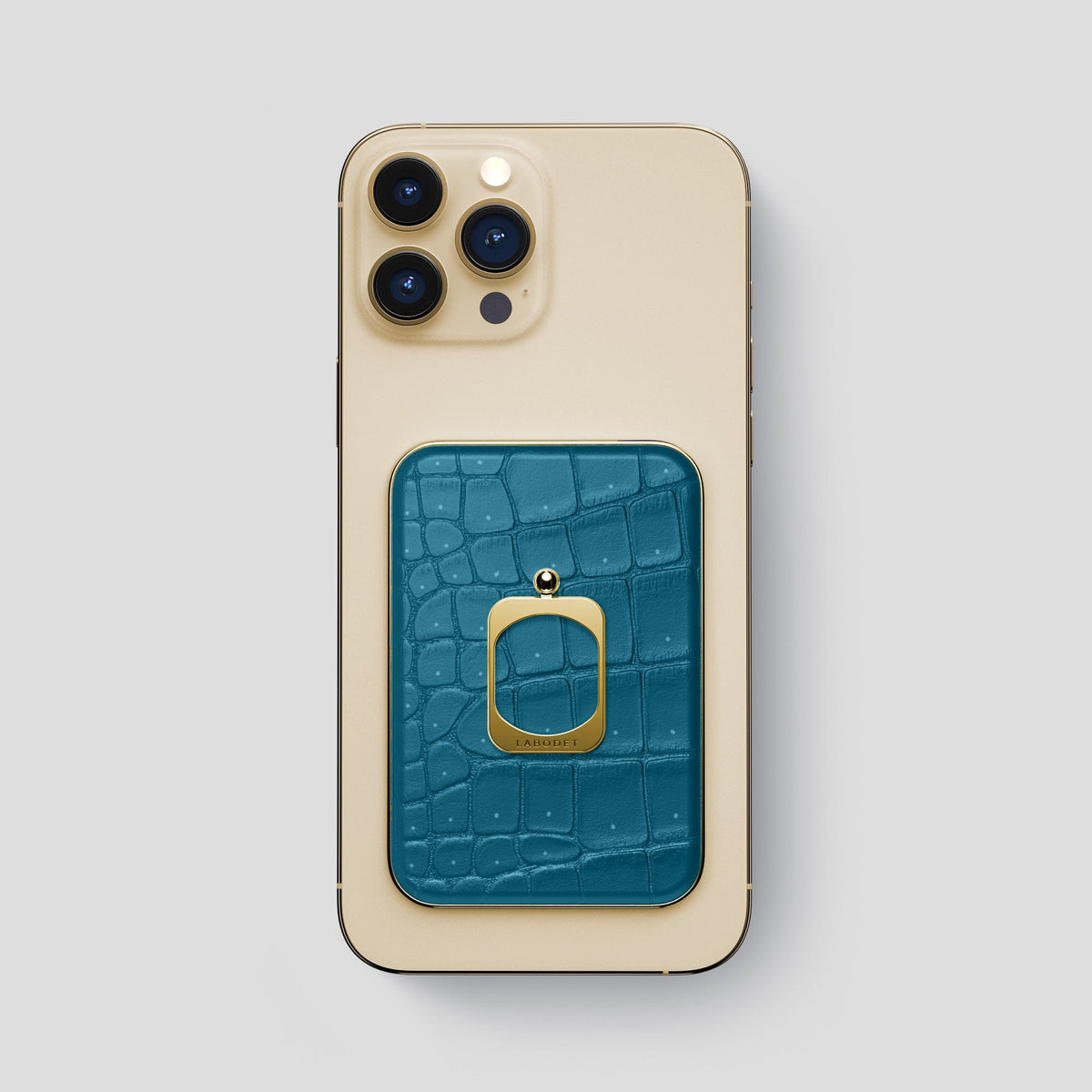 Duck Blue MagSafe Ring iPhone 13 Pro Max with Gold Metal -2 | Duck-Blue-Gold
