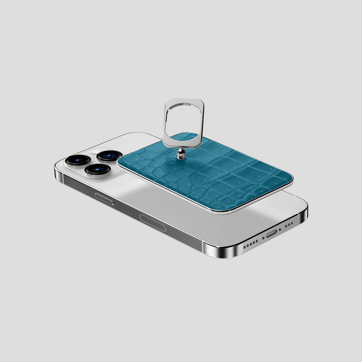 Duck Blue MagSafe Ring iPhone 13 Pro with Steel Metal -4 | Duck-Blue-Steel