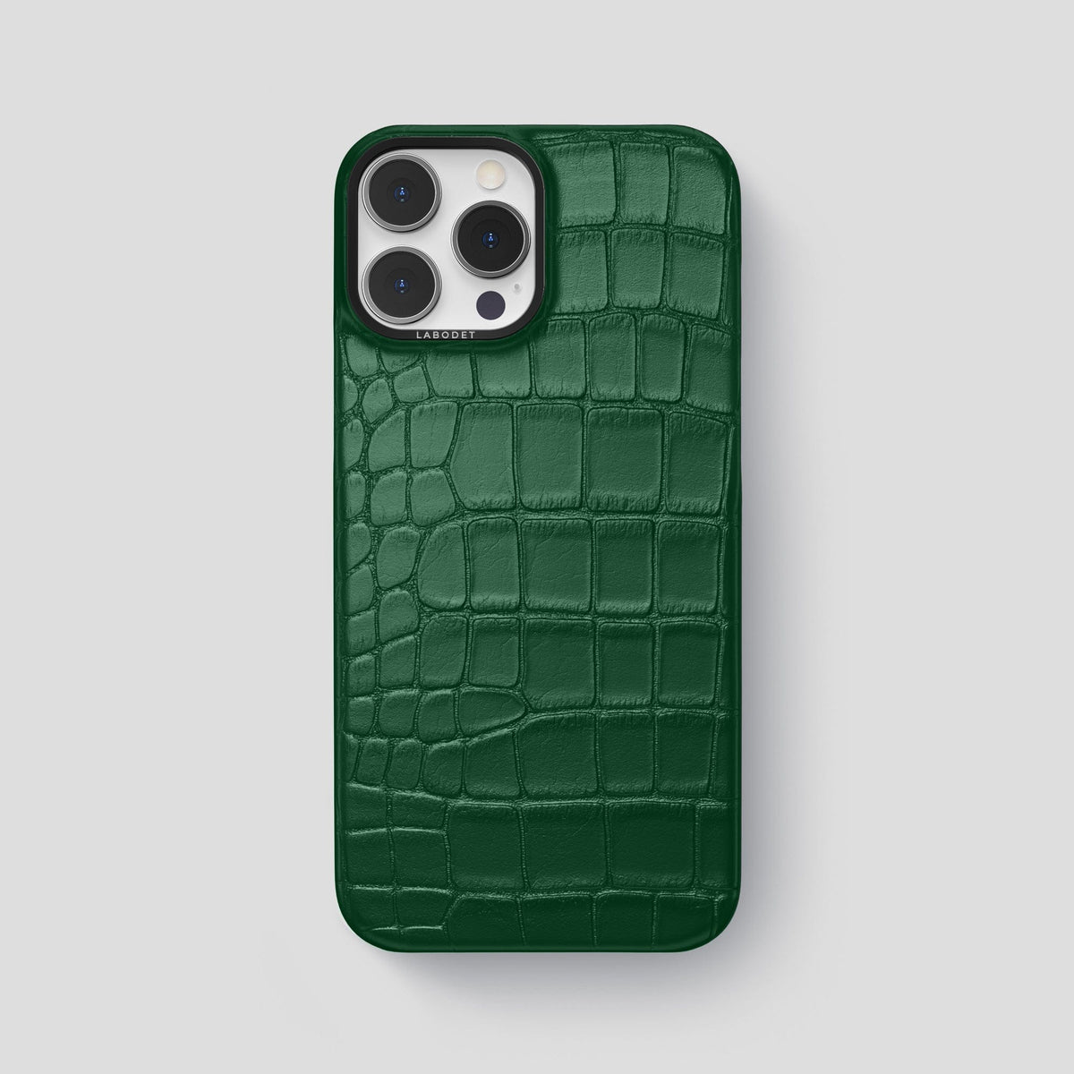 Forest-Green iPhone 13 Pro Max Classic Case Alligator with Black Metal -1 | Forest-Green-Black