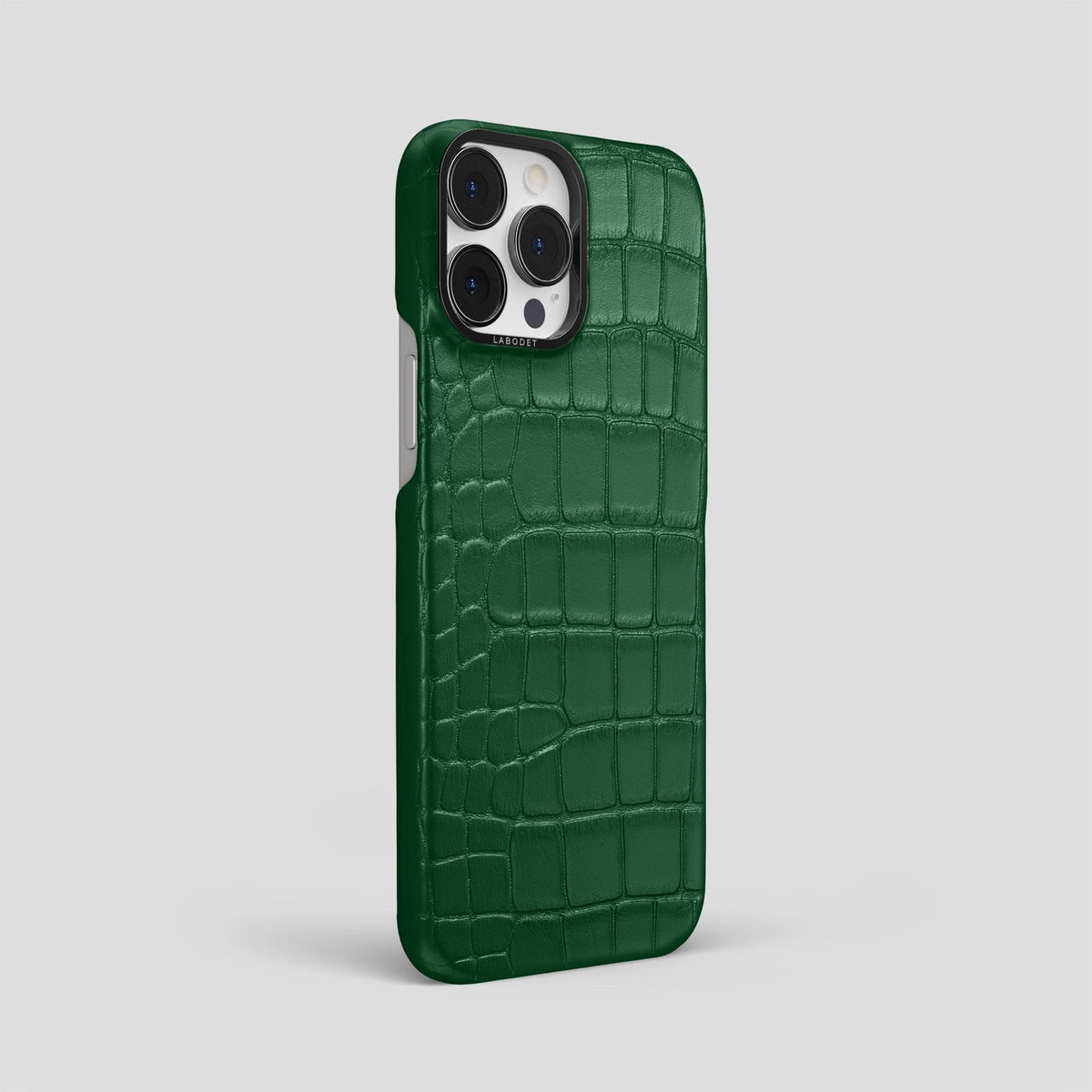 Forest-Green iPhone 13 Pro Max Classic Case Alligator with Black Metal -2 | Forest-Green-Black