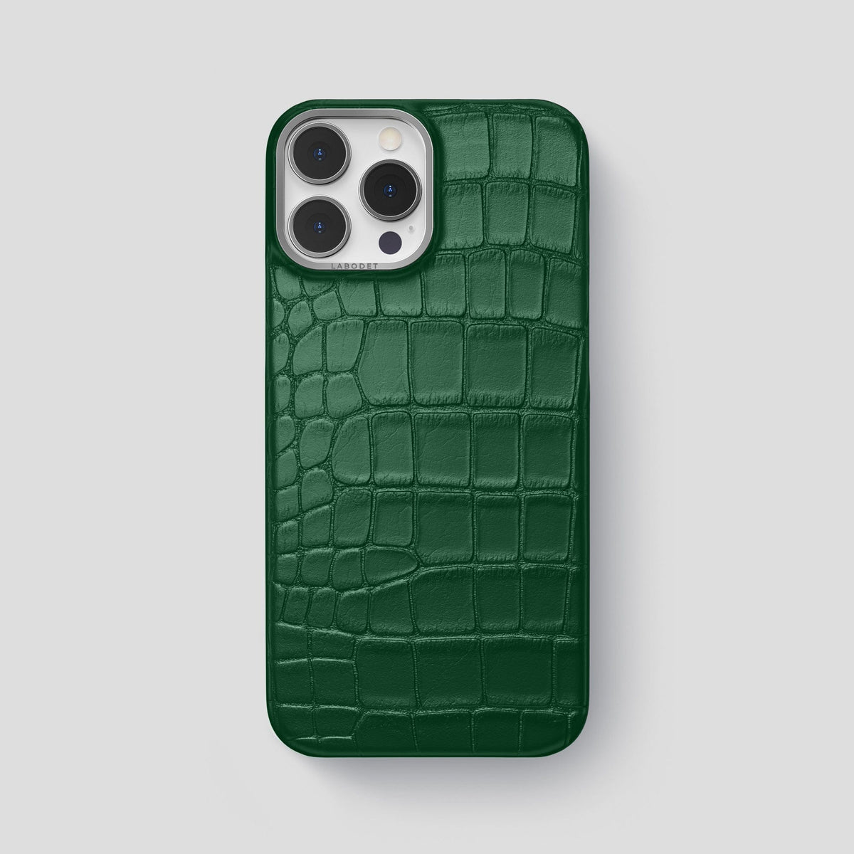 Forest-Green iPhone 13 Pro Max Classic Case Alligator with Steel Metal -1 | Forest-Green-Steel