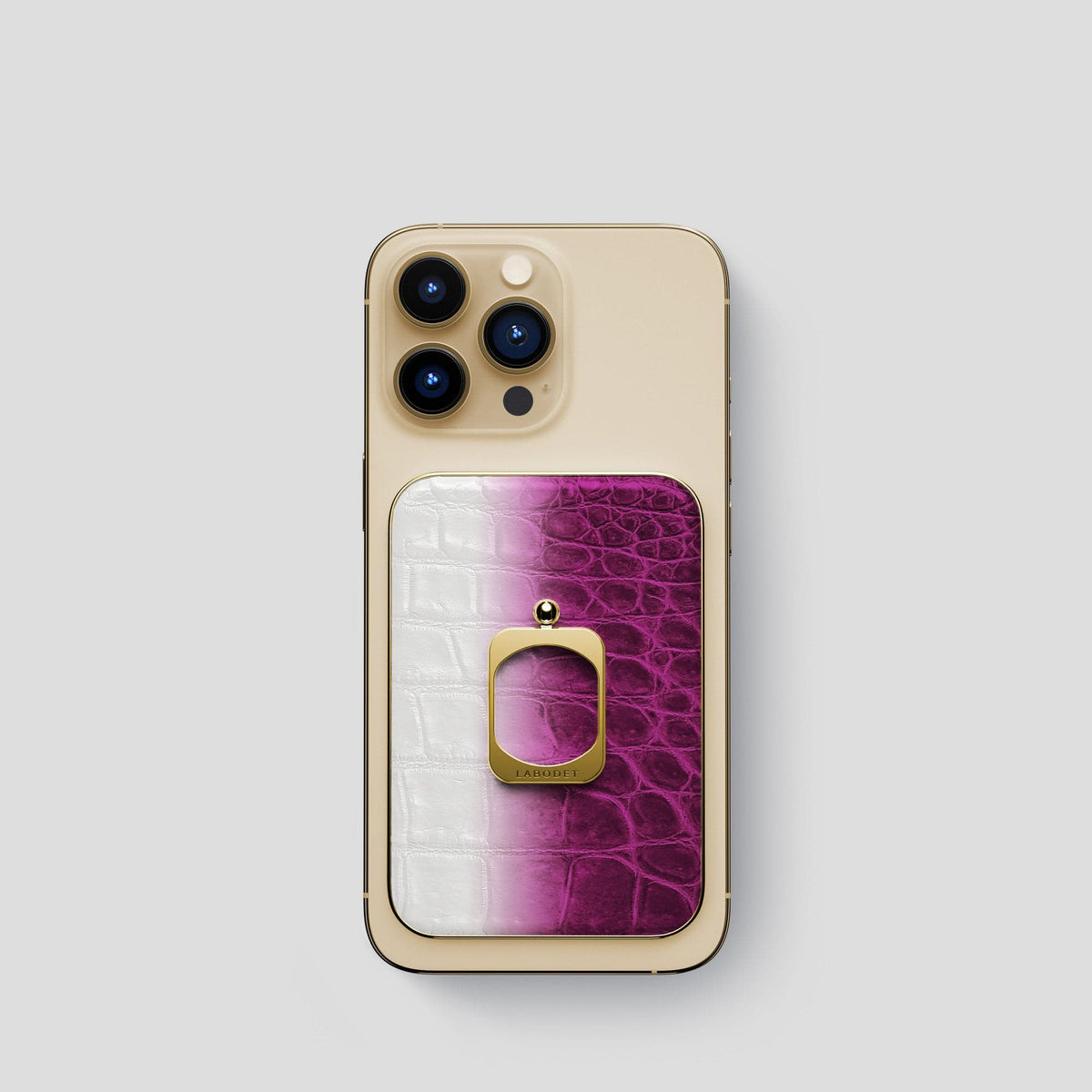 Fuchsia iPhone 13 Pro Himalaya MagSafe Ring with Gold Metal -1 | Fuchsia-Gold