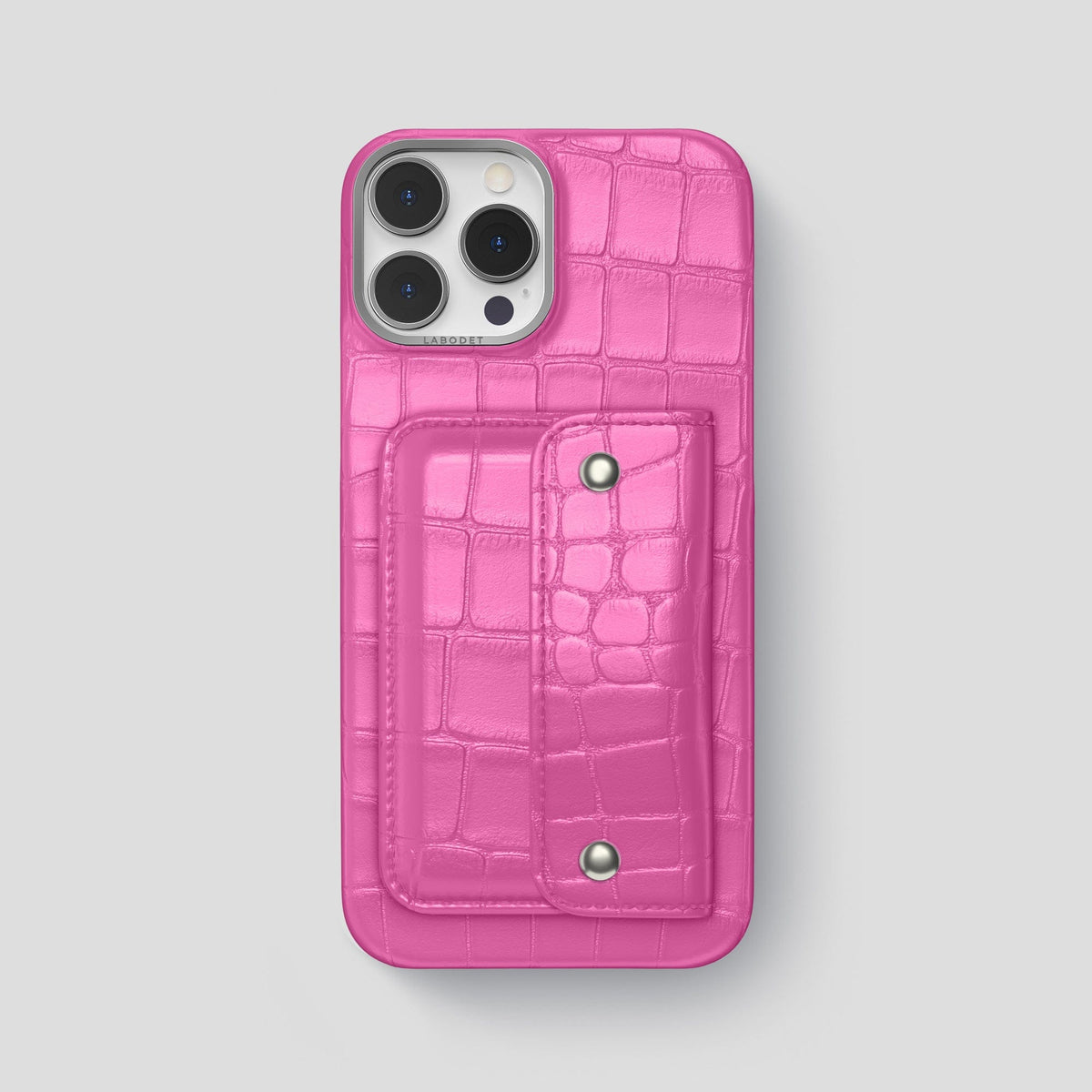 Fuchsia iPhone 13 Pro Max Envelope Alligator -1 | Fuchsia