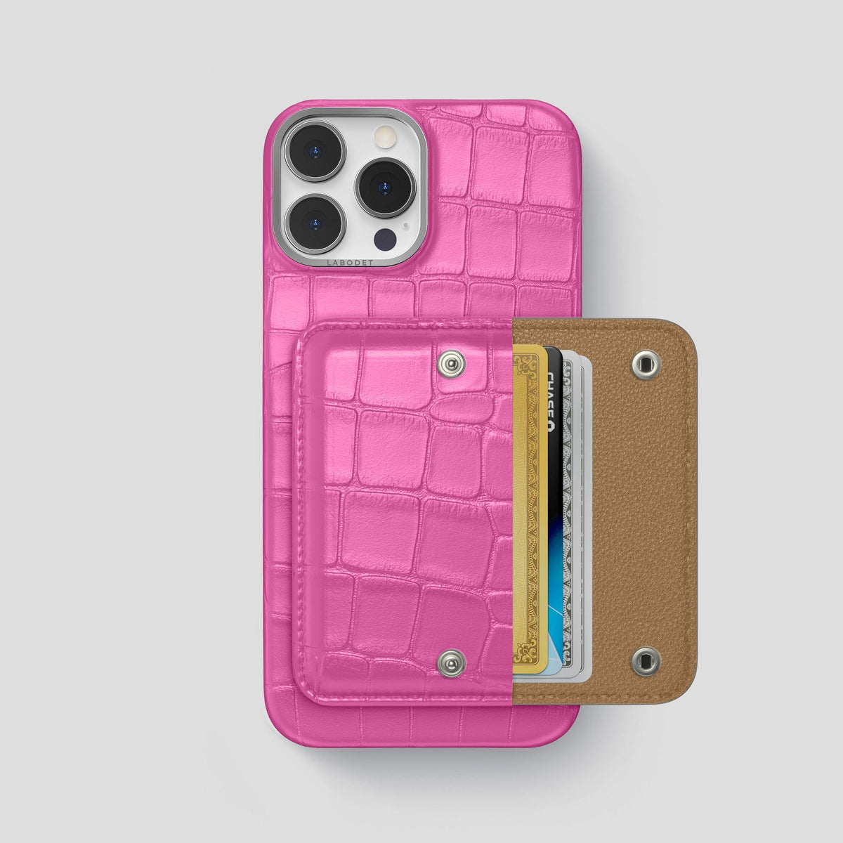 Fuchsia iPhone 13 Pro Max Envelope Alligator -2 | Fuchsia