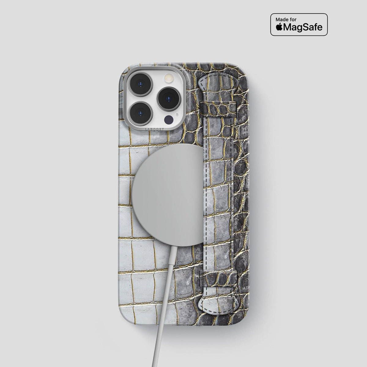 Gold iPhone 13 Pro Himalaya Strap Case with Steel Metal -5 | Gold-Steel