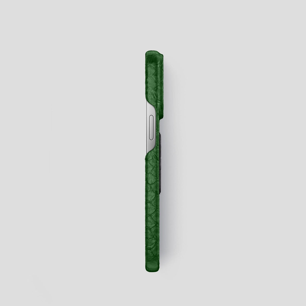 Green iPhone 13 Pro Classic Case Python with Steel Metal -3 | Green-Steel