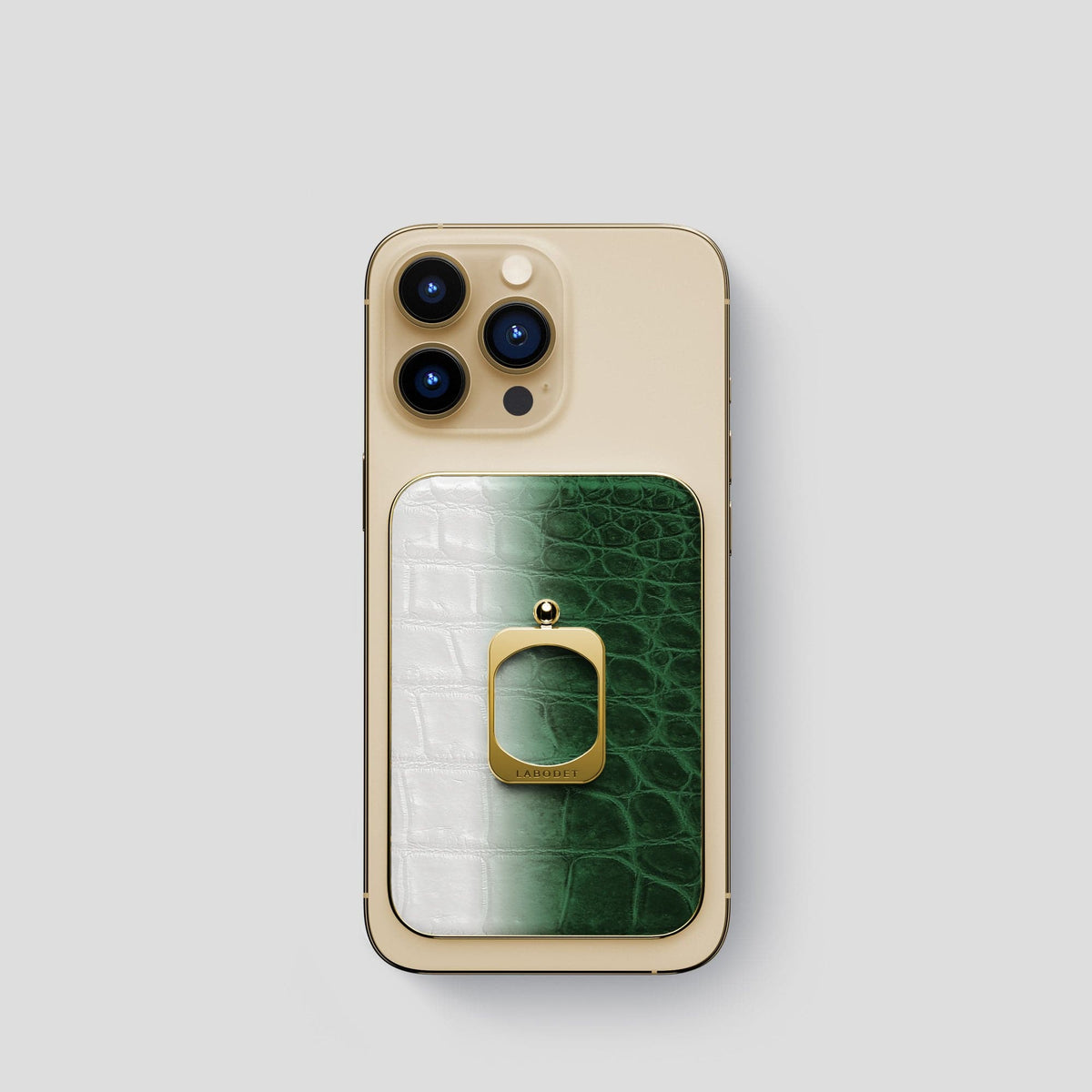 Green iPhone 13 Pro Himalaya MagSafe Ring with Gold Metal -1 | Green-Gold