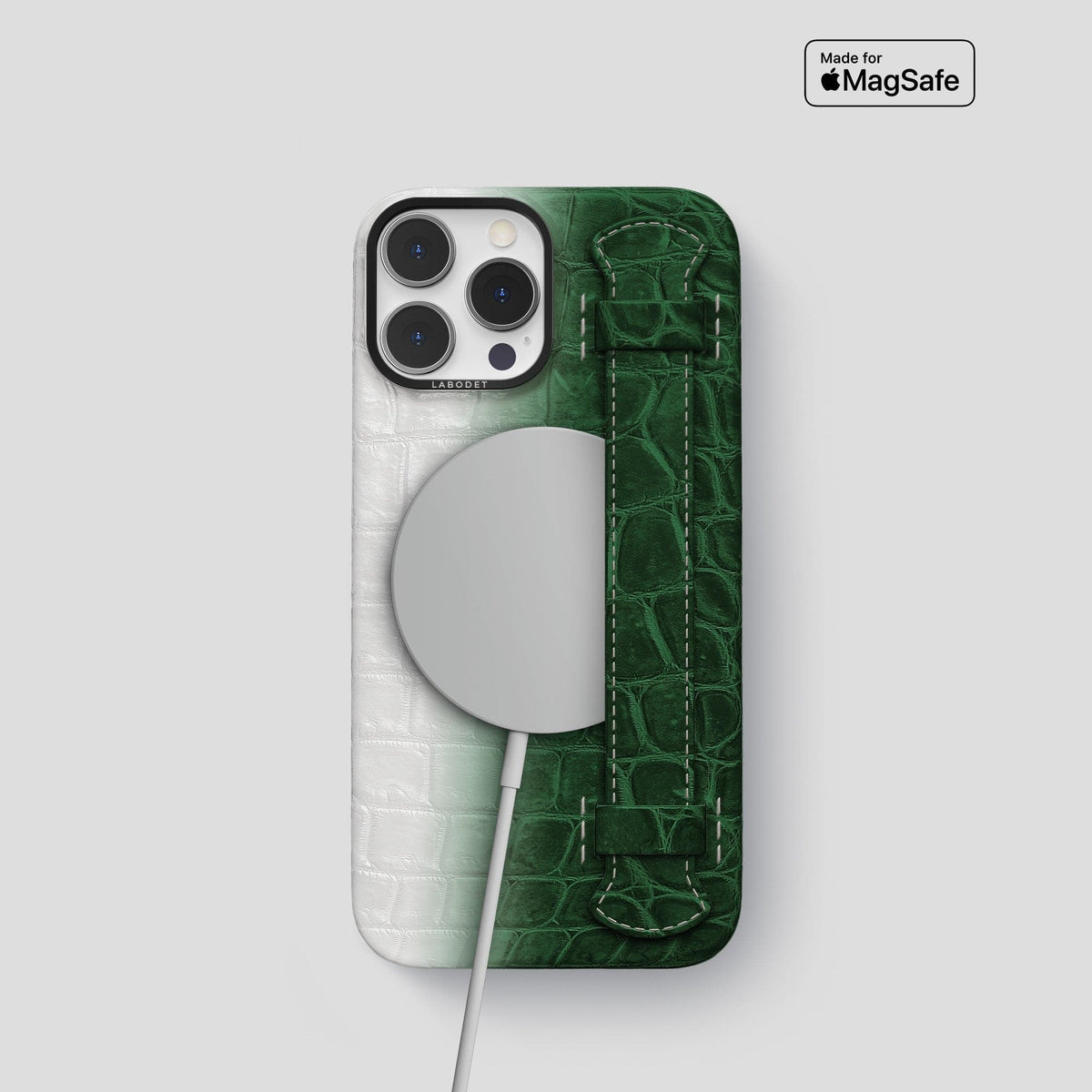 Green iPhone 13 Pro Himalaya Strap Case with Black Metal -5 | Green-Black