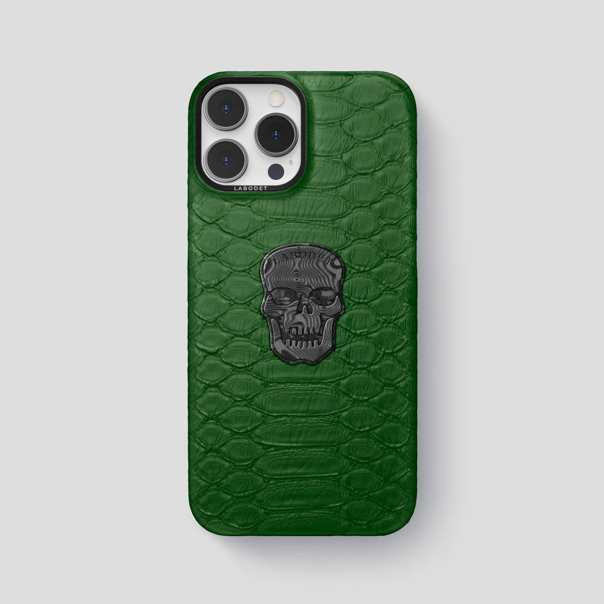 Green iPhone 13 Pro Max Classic Case Python with Black Metal -1 | Green-Black