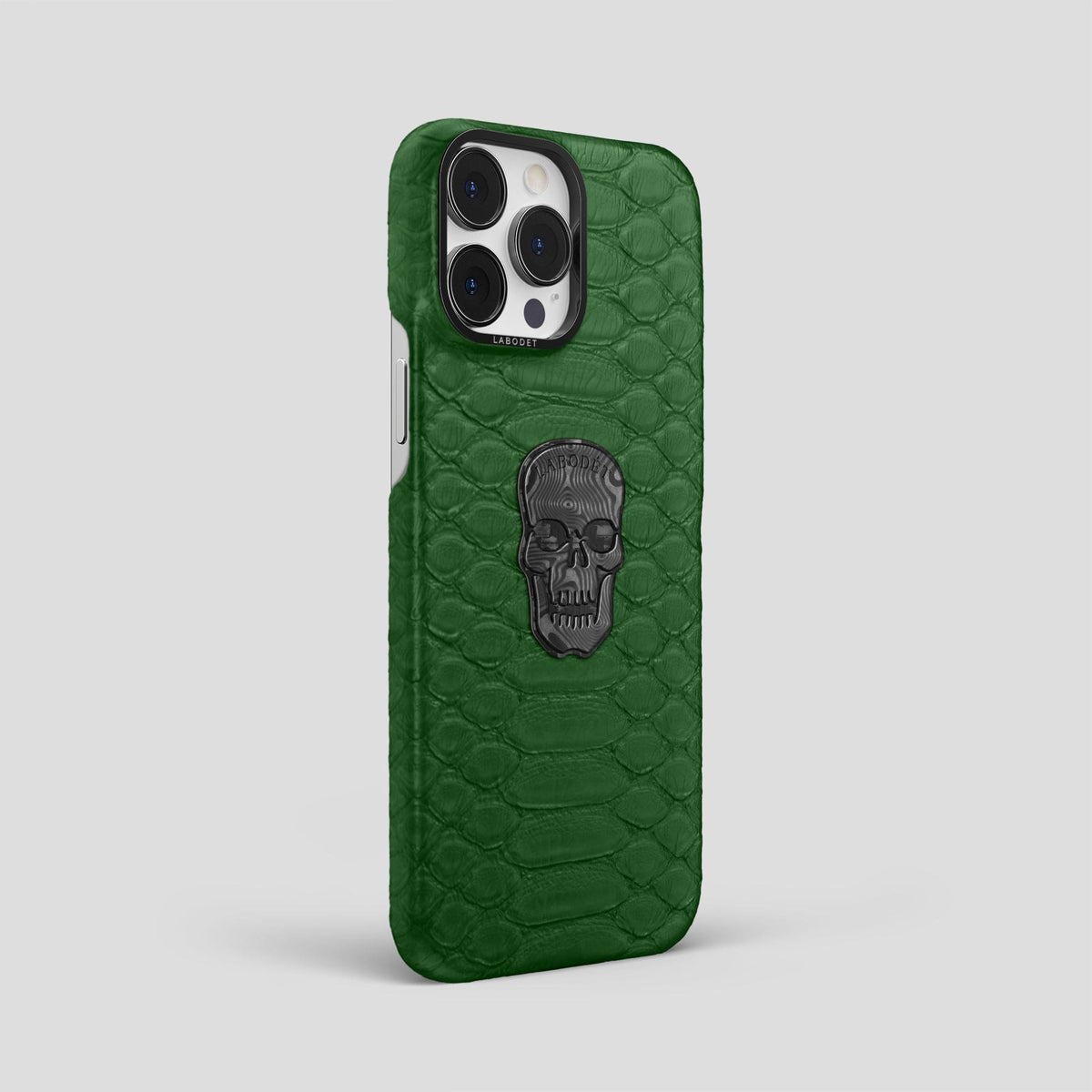 Green iPhone 13 Pro Max Classic Case Python with Black Metal -2 | Green-Black