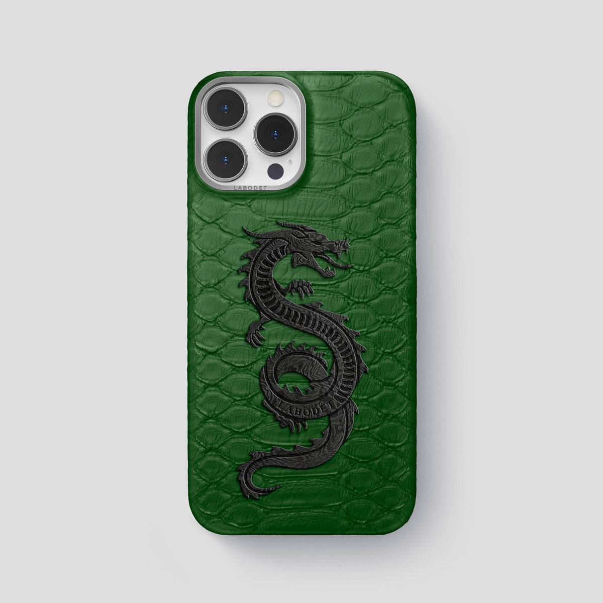 Green iPhone 13 Pro Max Classic Case Python with Steel Metal -1 | Green-Steel
