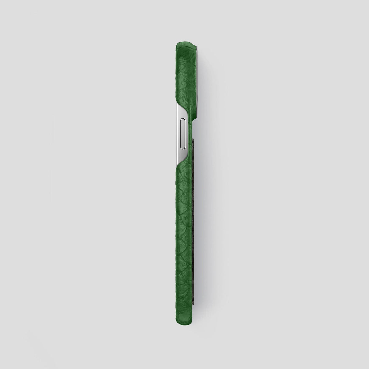 Green iPhone 13 Pro Max Classic Case Python with Steel Metal -3 | Green-Steel