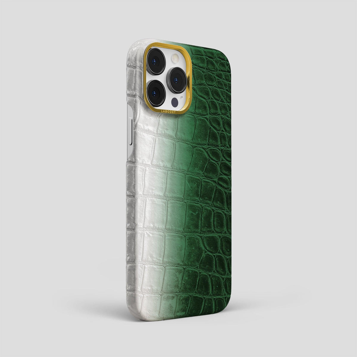 Green iPhone 13 Pro Max Himalaya Classic Case with Gold Metal -2 | Green-Gold