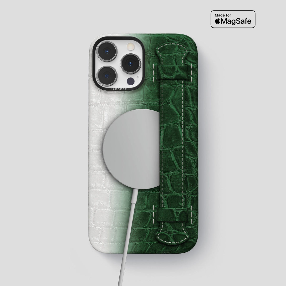 Green iPhone 13 Pro Max Himalaya Strap Case with Black Metal -5 | Green-Black