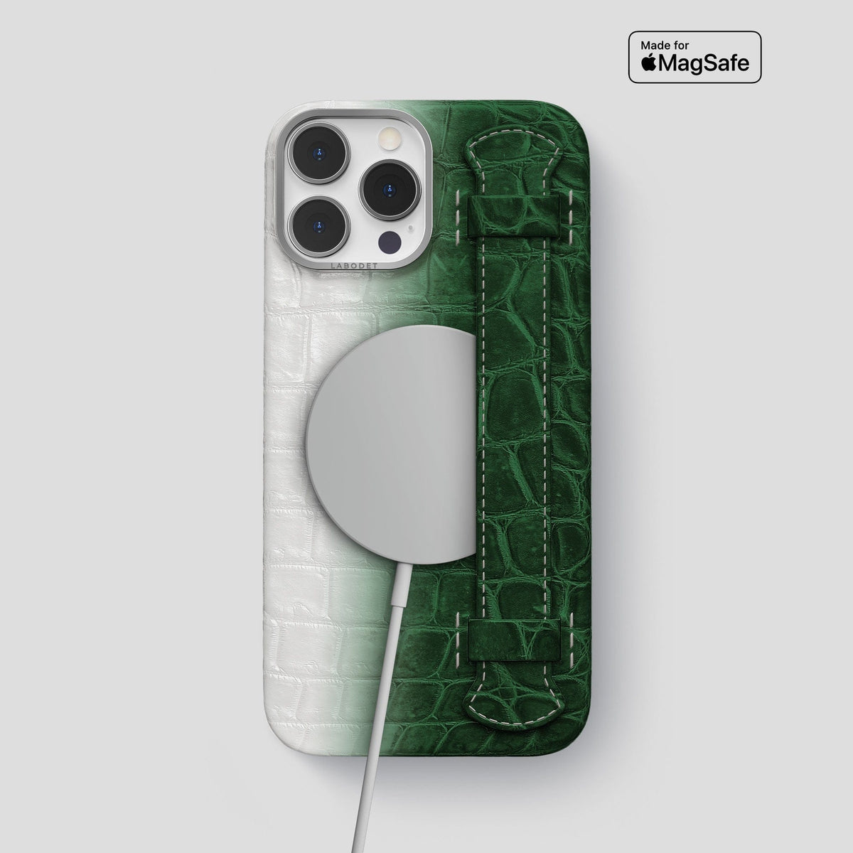 Green iPhone 13 Pro Max Himalaya Strap Case with Steel Metal -5 | Green-Steel