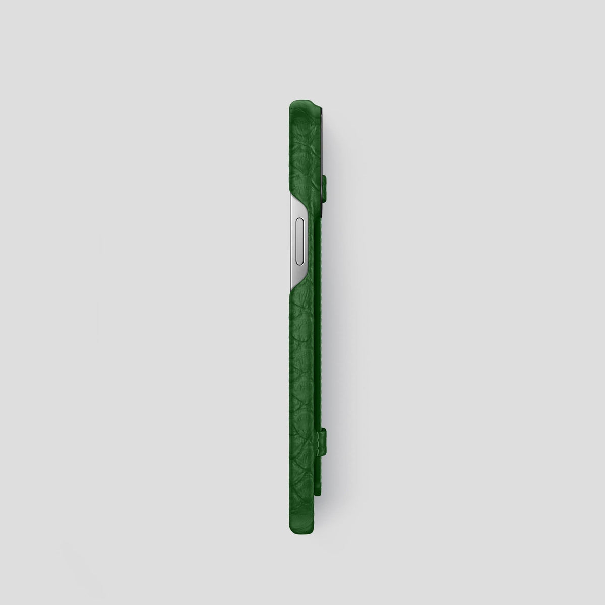 Green iPhone 13 Pro Strap Case Python with Black Metal -3 | Green-Black