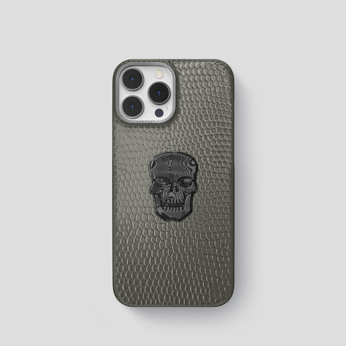 Grey iPhone 13 Pro Classic Case with Steel Metal -1 | Grey-Steel