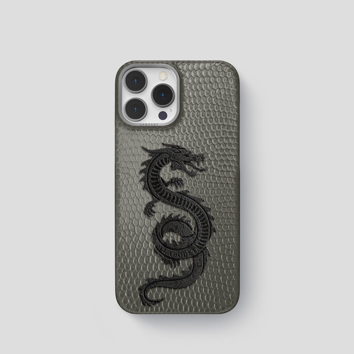 Grey iPhone 13 Pro Classic Case with Steel Metal -1 | Grey-Steel