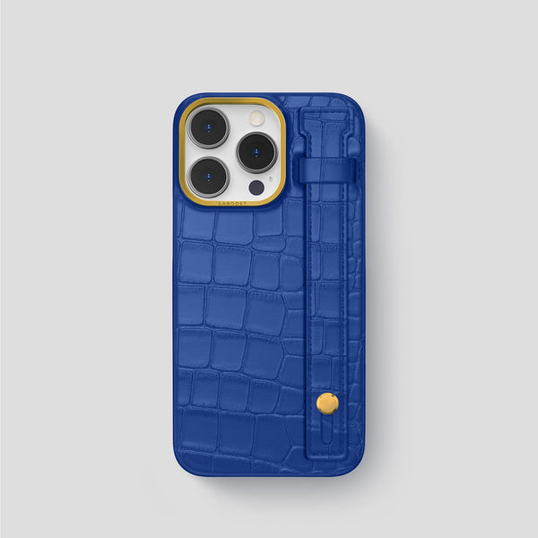 Hand Strap Case For iPhone 14 Pro In Alligator