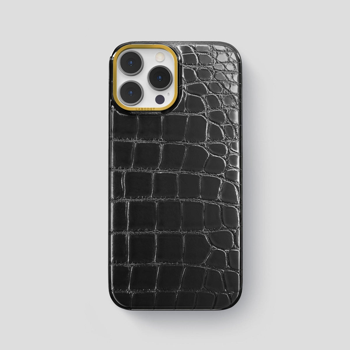 Havana-Black iPhone 13 Pro Max Classic Case with Gold Metal -1 | Havana-Black-Gold