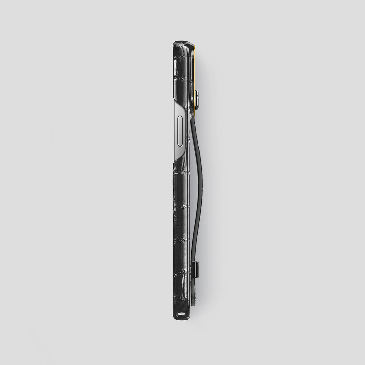 Havana-Black iPhone 13 Pro Max Strap Case with Gold Metal -3 | Havana-Black-Gold