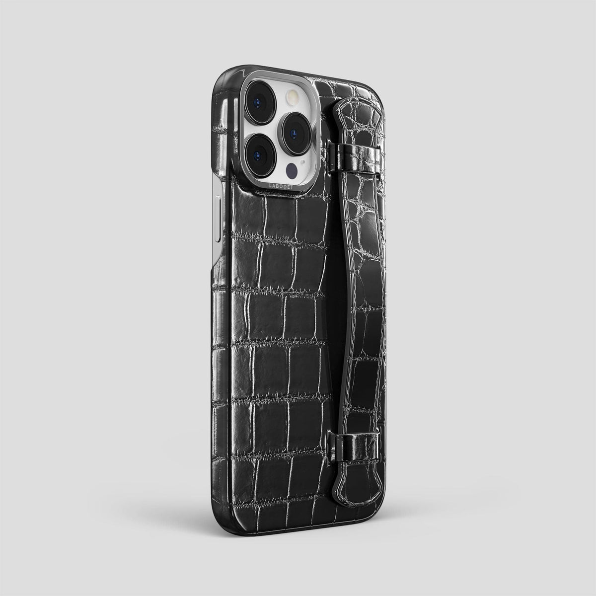 Havana-Black iPhone 13 Pro Max Strap Case with Steel Metal -2 | Havana-Black-Steel