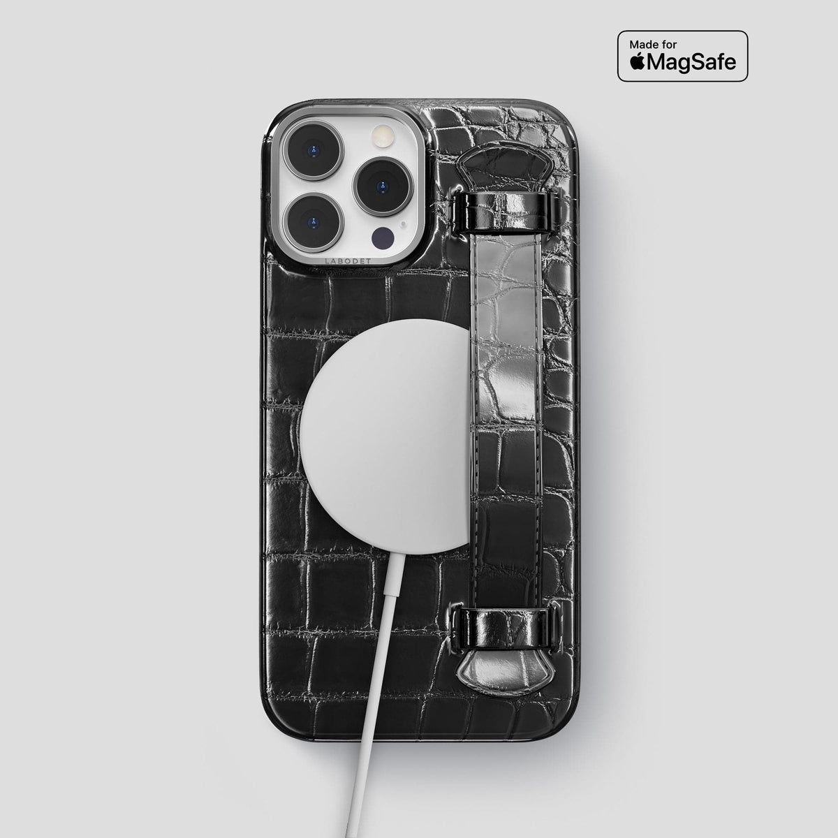 Havana-Black iPhone 13 Pro Max Strap Case with Steel Metal -5 | Havana-Black-Steel