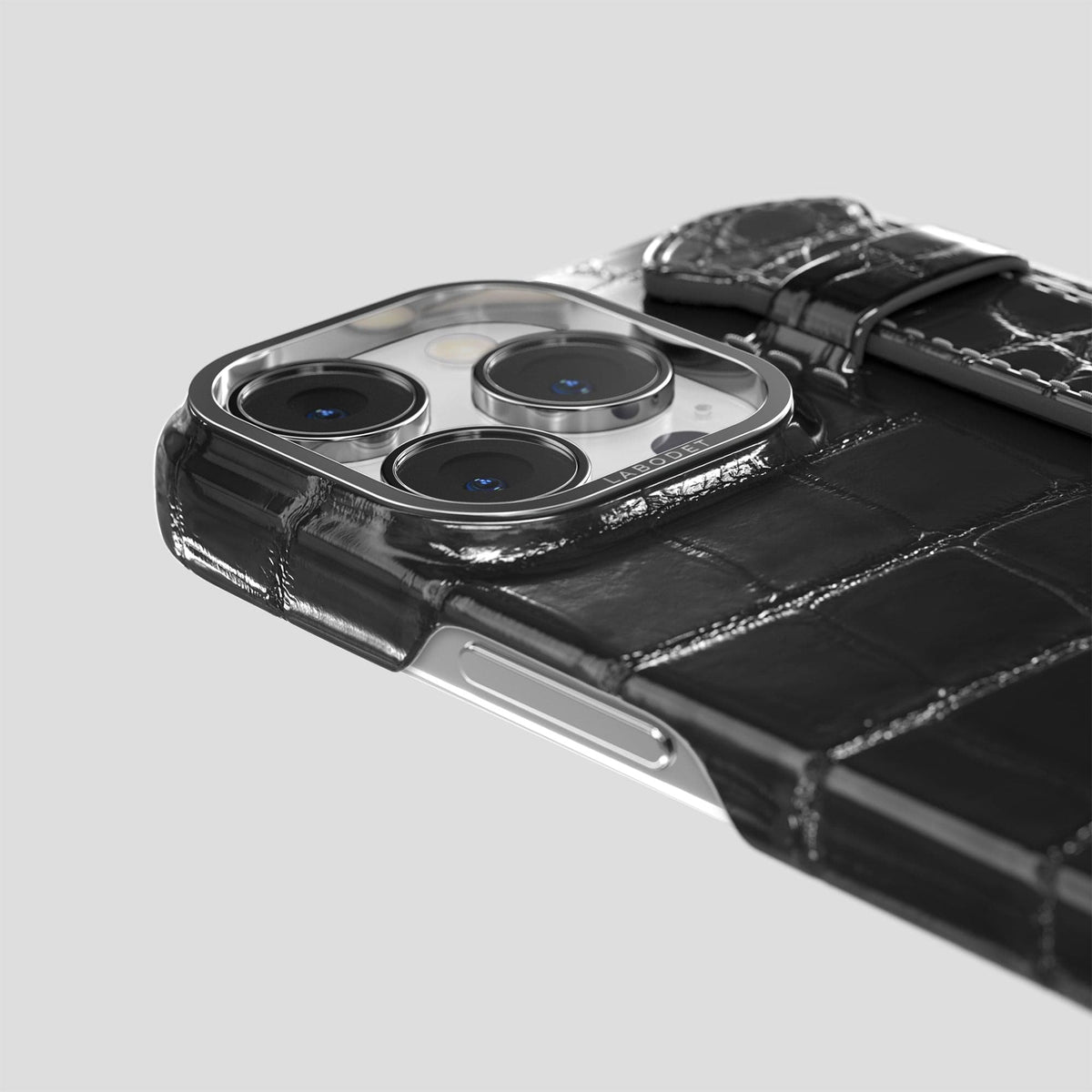 Havana-Black iPhone 13 Pro Max Strap Case with Steel Metal -6 | Havana-Black-Steel