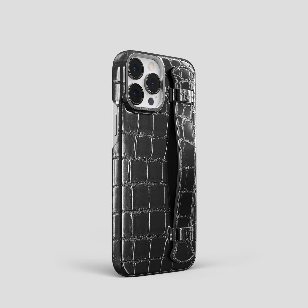 Havana-Black iPhone 13 Pro Strap Case with Steel Metal -2 | Havana-Black-Steel