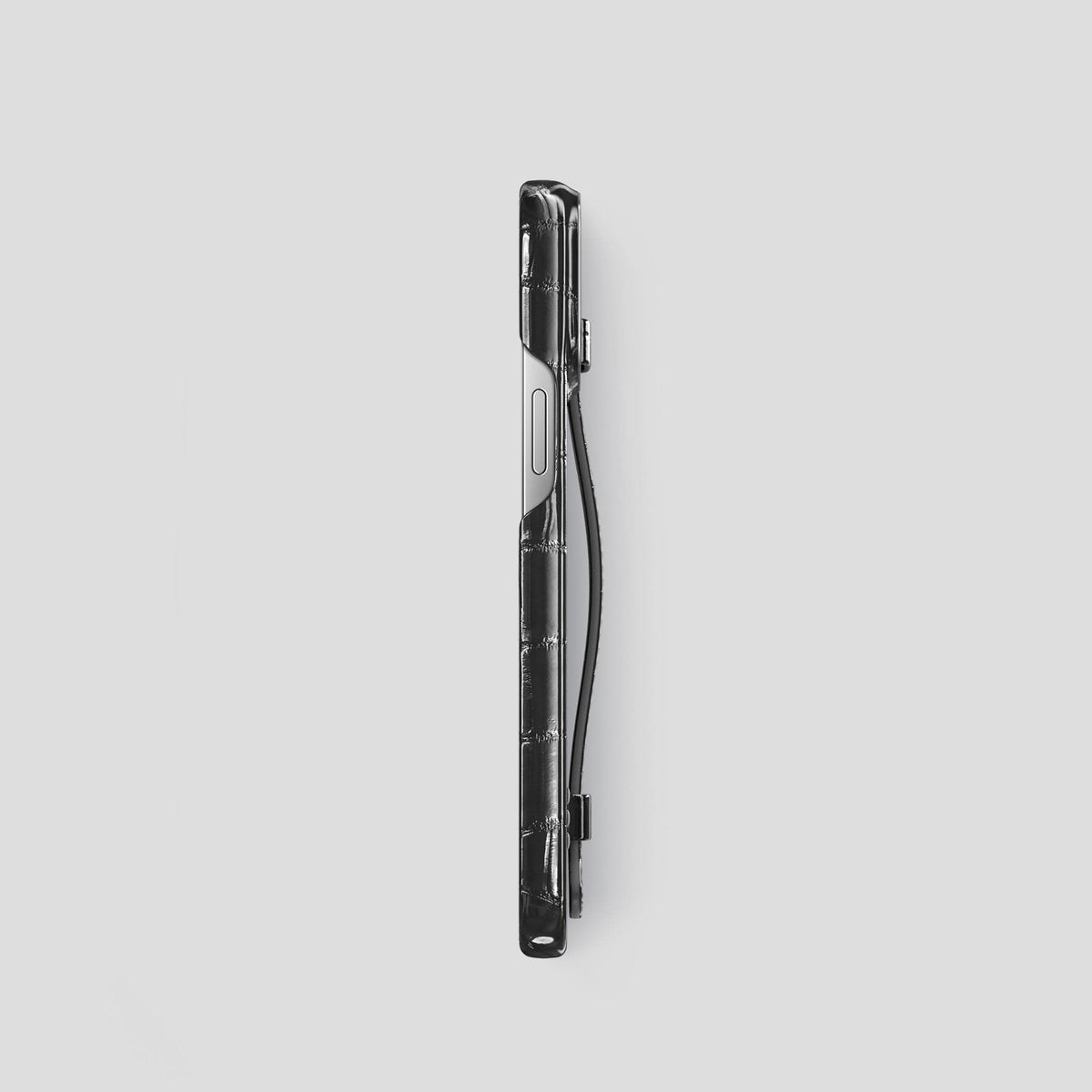 Havana-Black iPhone 13 Pro Strap Case with Steel Metal -3 | Havana-Black-Steel