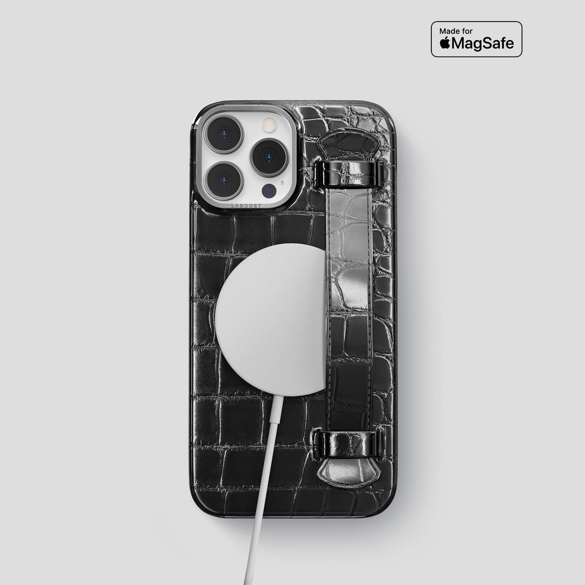 Havana-Black iPhone 13 Pro Strap Case with Steel Metal -5 | Havana-Black-Steel