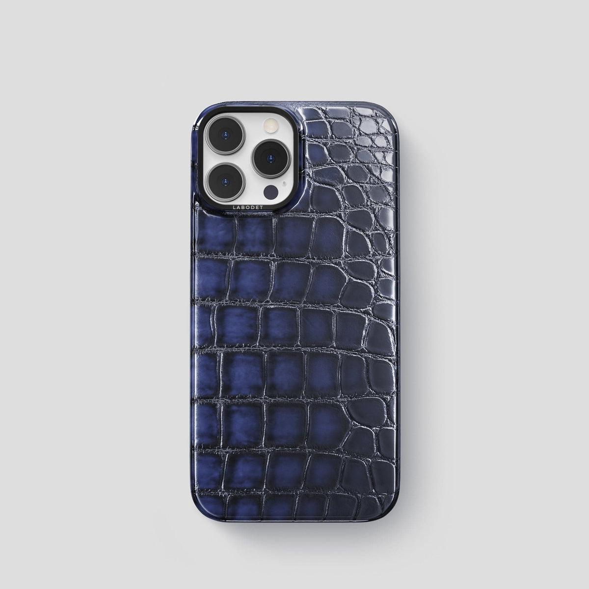 Havana-Blue iPhone 13 Pro Classic Case with Black Metal -1 | Havana-Blue-Black