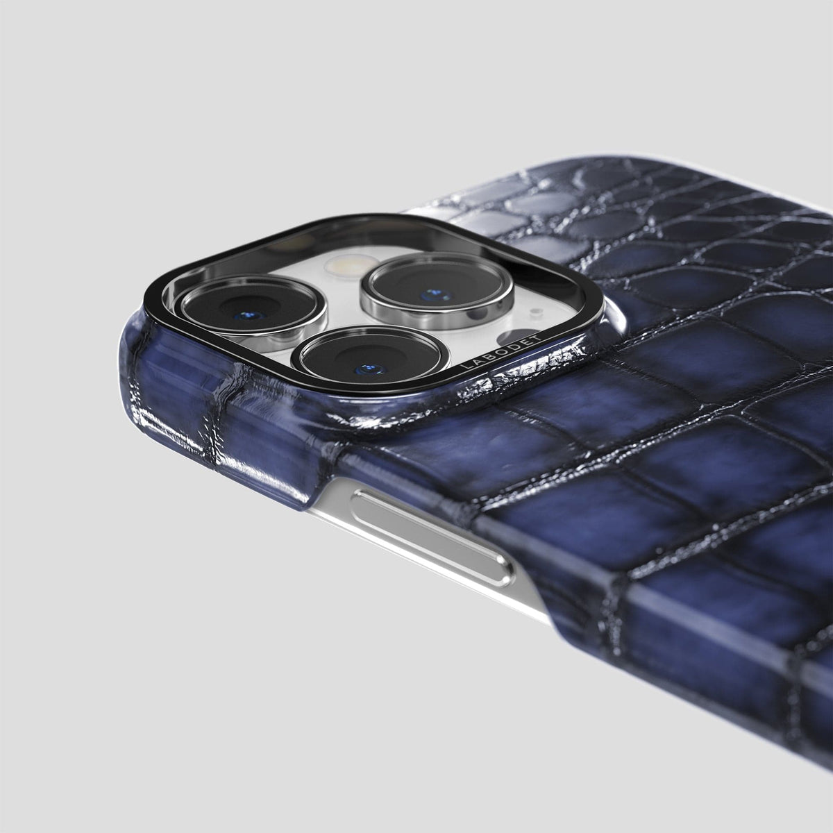 Havana-Blue iPhone 13 Pro Max Classic Case with Black Metal -6 | Havana-Blue-Black