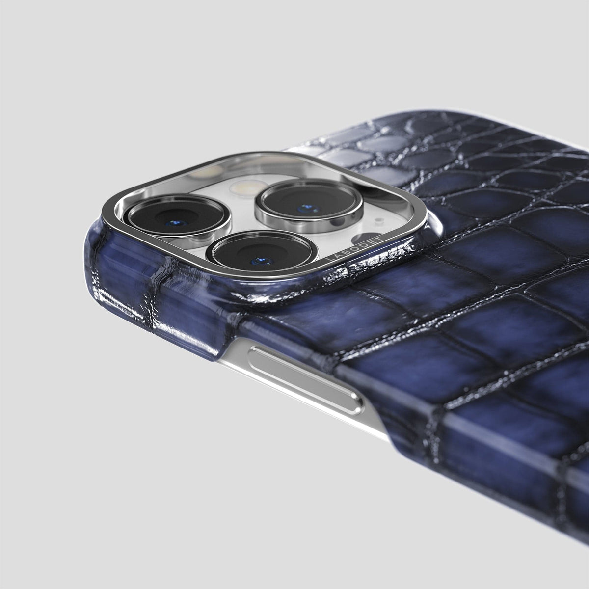 Havana-Blue iPhone 13 Pro Max Classic Case with Steel Metal -6 | Havana-Blue-Steel