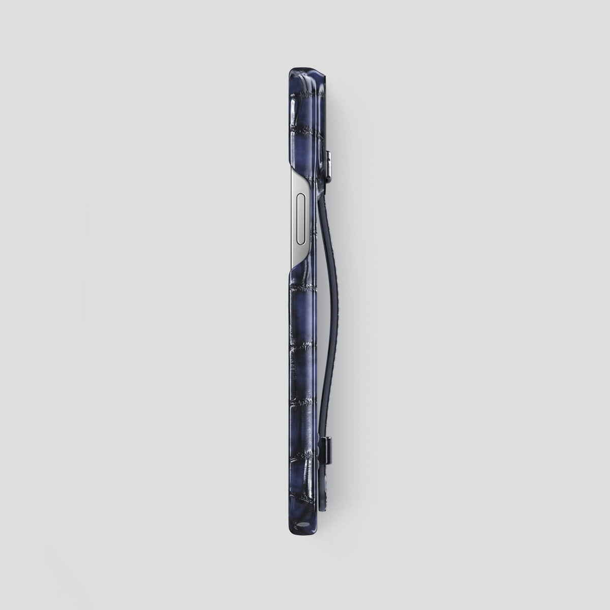 Havana-Blue iPhone 13 Pro Max Strap Case with Black Metal -3 | Havana-Blue-Black