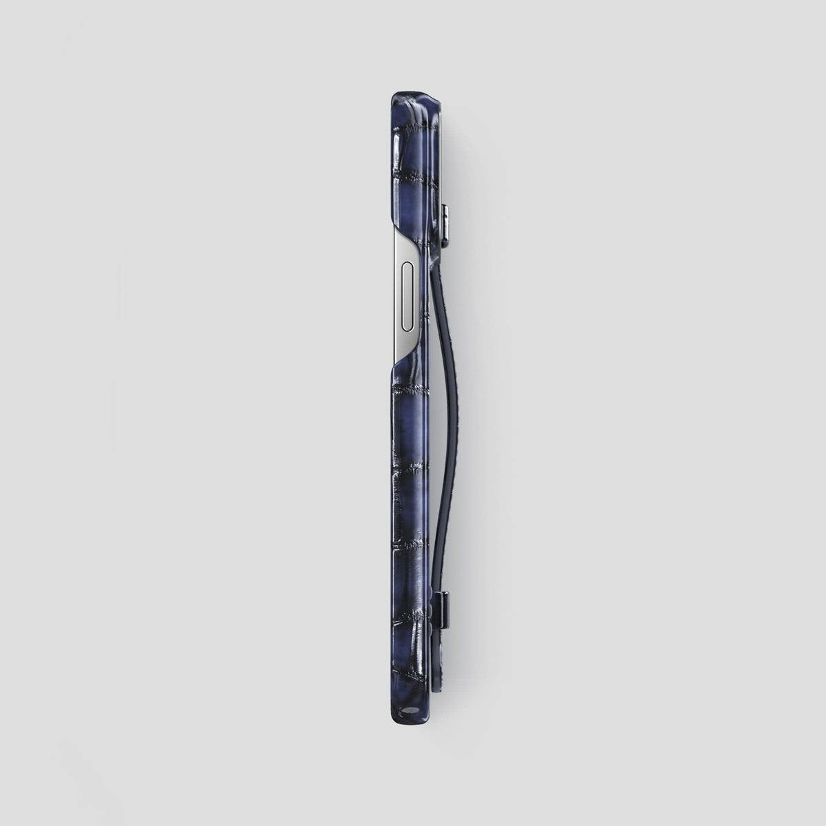 Havana-Blue iPhone 13 Pro Max Strap Case with Steel Metal -3 | Havana-Blue-Steel