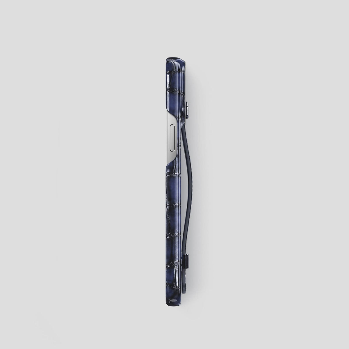 Havana-Blue iPhone 13 Pro Strap Case with Steel Metal -3 | Havana-Blue-Steel
