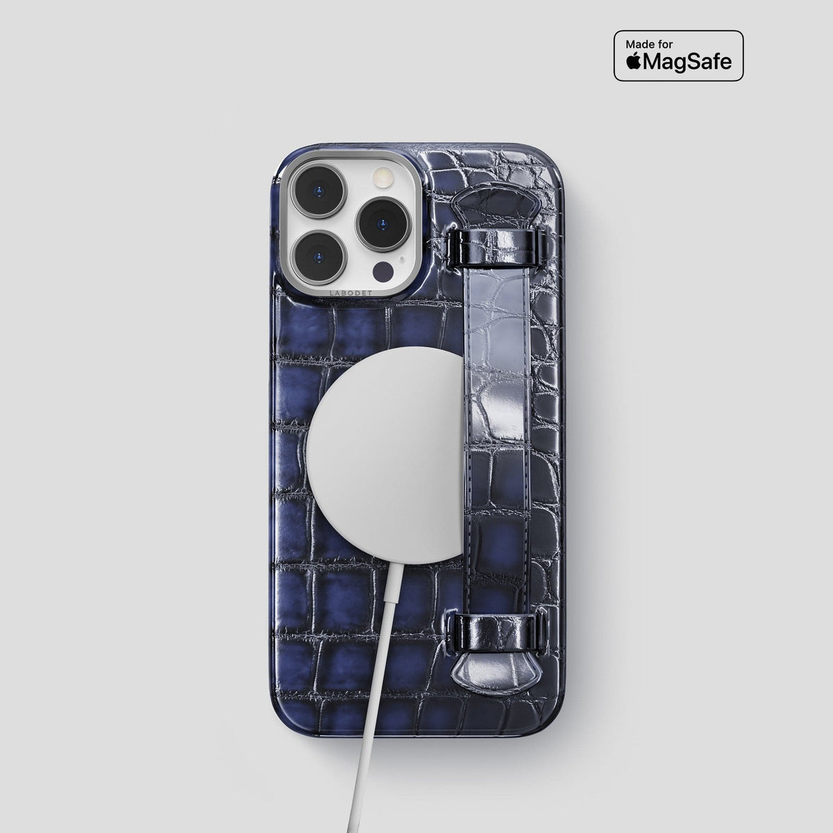Havana-Blue iPhone 13 Pro Strap Case with Steel Metal -5 | Havana-Blue-Steel