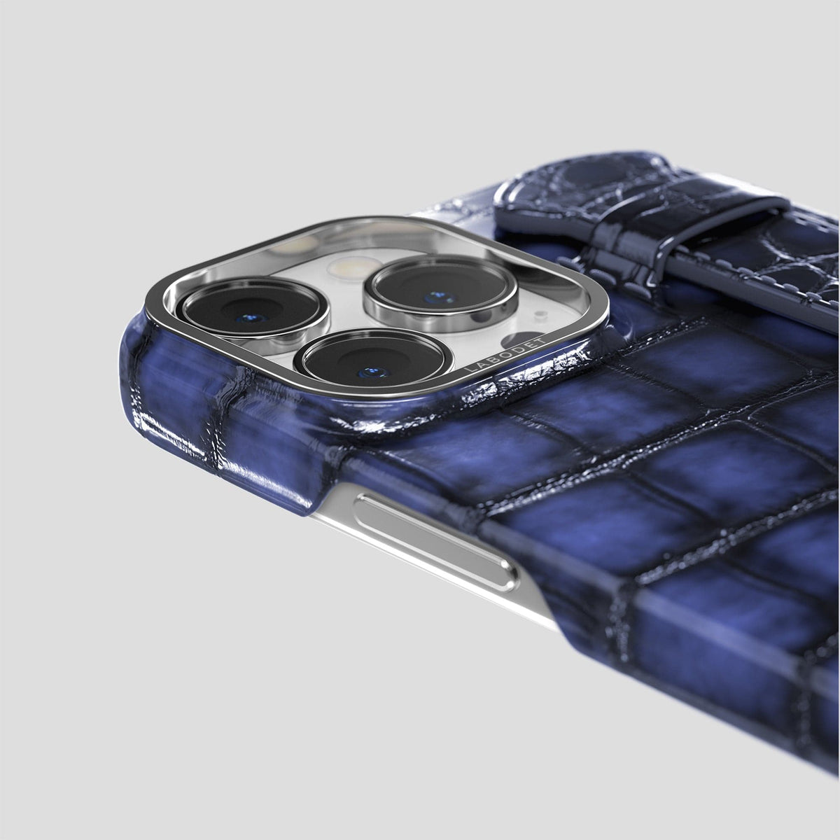 Havana-Blue iPhone 13 Pro Strap Case with Steel Metal -6 | Havana-Blue-Steel