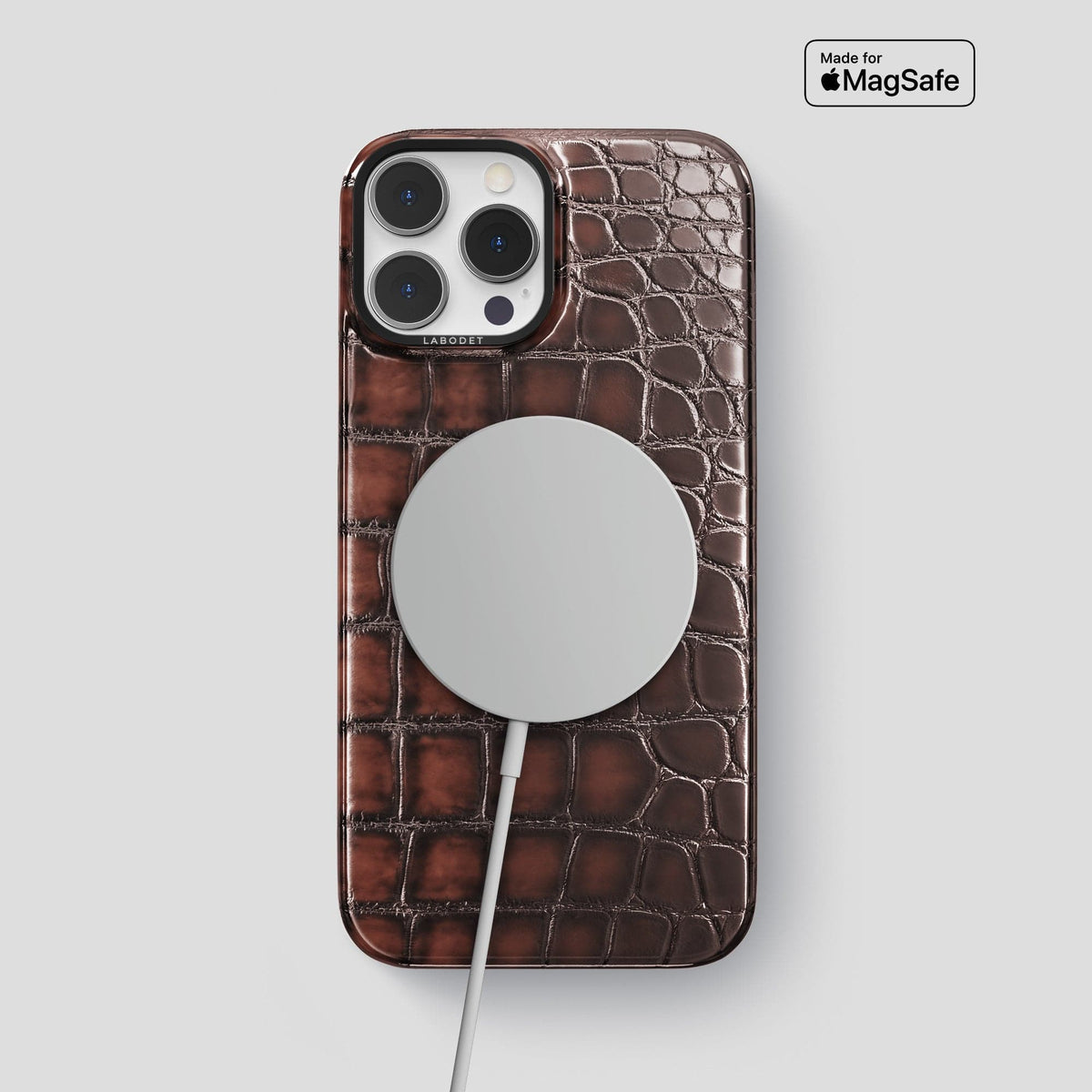 Havana-Brown iPhone 13 Pro Max Classic Case with Black Metal -5 | Havana-Brown-Black