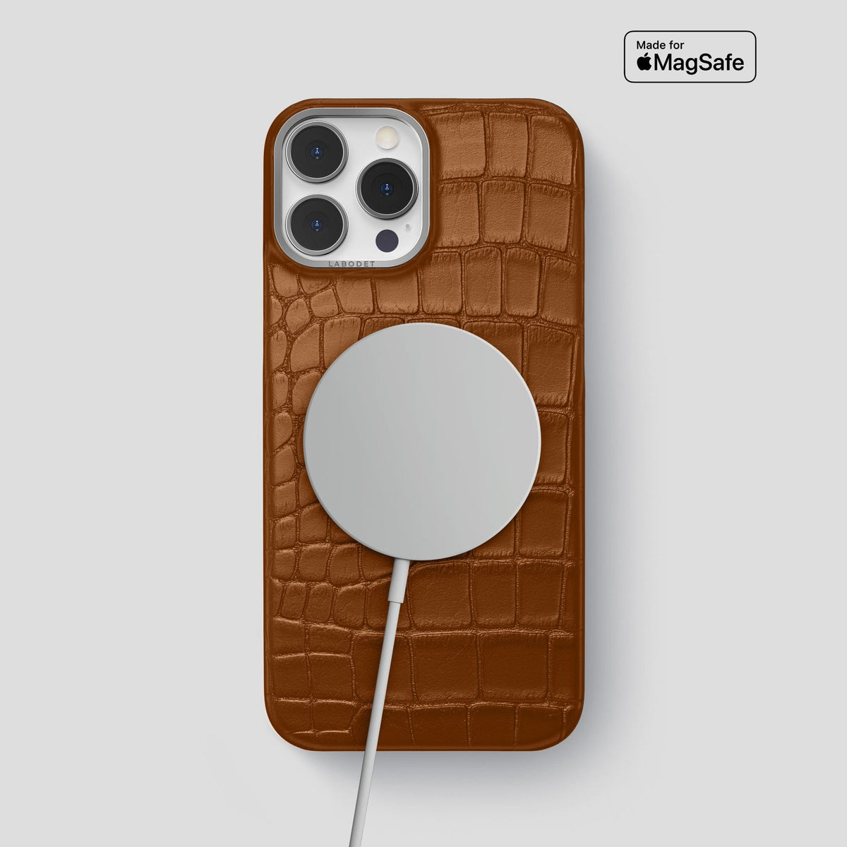 Honey iPhone 13 Pro Max Classic Case Alligator with Steel Metal -4 | Honey-Steel