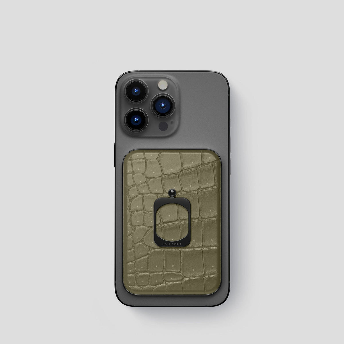 Kaki-Green MagSafe Ring iPhone 13 Pro with Black Metal -2 | Kaki-Green-Black