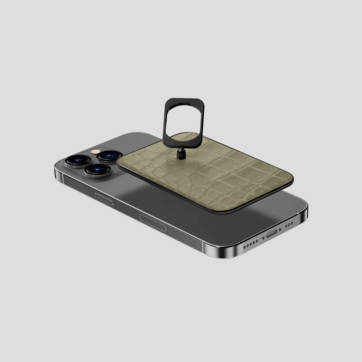 Kaki-Green MagSafe Ring iPhone 13 Pro with Black Metal -4 | Kaki-Green-Black