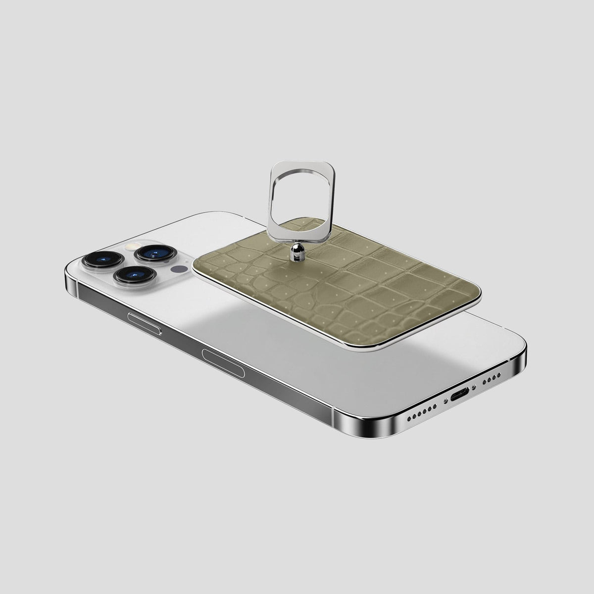 Kaki-Green MagSafe Ring iPhone 13 Pro Max with Steel Metal -4 | Kaki-Green-Steel