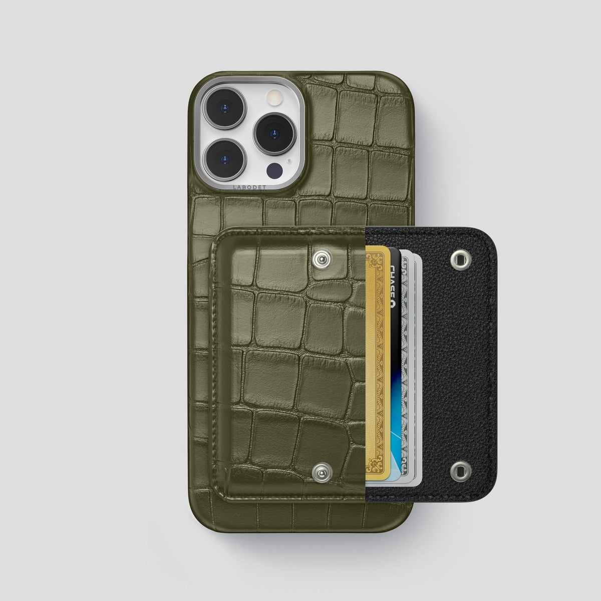 Kaki-Green iPhone 13 Pro Max Envelope Alligator -2| Kaki-Green